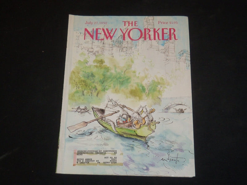 1992 JULY 27 THE NEW YORKER MAGAZINE - ILLUSTRATED COVER - NY 1544