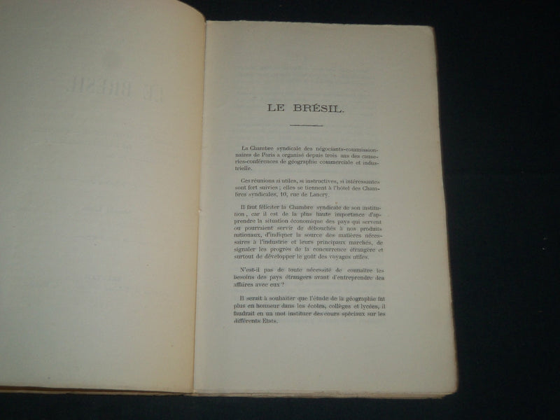1885 LE BRESIL FRENCH BOOK BY L. R. D'OLIVEIRA - DEUXIEME EDITION - J 4860