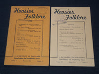 1946-1948 HOOSIER FOLKLORE MAGAZINE LOT OF 2 ISSUES - INDIANA - J 7245