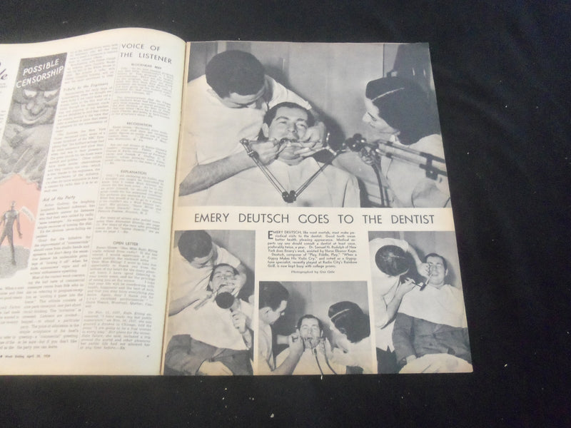 1938 APRIL 30 RADIO GUIDE MAGAZINE - KENNY BAKER COVER - SP 9517N