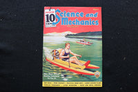 1936 AUGUST SCIENCE AND MECHANICS MAGAZINE - STERN-WHEEL ROWING COVER - SP 4187I