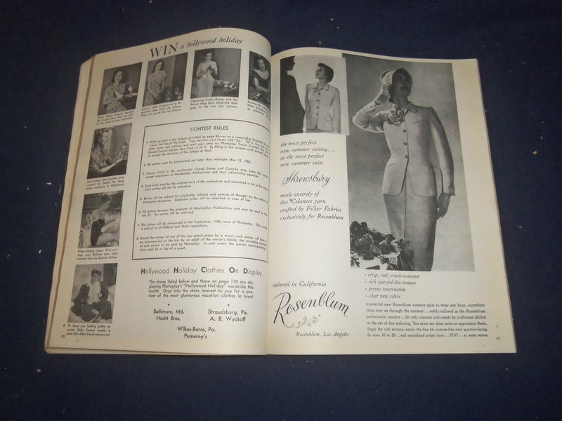 1950 MAY PHOTOPLAY MAGAZINE - JEANNE CRAIN COVER - F 251O