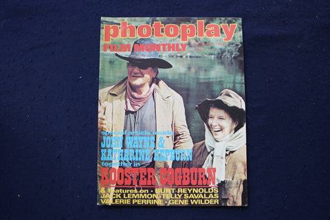 1975 DEC PHOTOPLAY MAGAZINE - JOHN WAYNE & KATHARINE HEPBURN COVER - E 19107