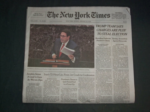 2020 JANUARY 27 NEW YORK TIMES - KOBE BRYANT KILLED IN HELICOPTER CRASH