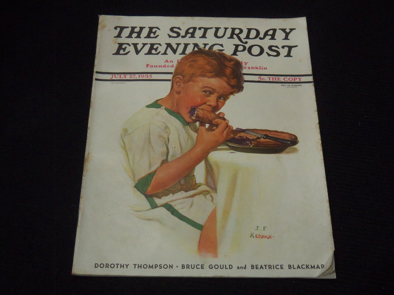 1935 JULY 27 THE SATURDAY EVENING POST MAGAZINE - ILLUSTRATED COVER - SP 1673