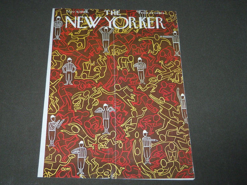 1963 NOVEMBER 9 NEW YORKER MAGAZINE FRONT COVER ONLY - GREAT ART FOR FRAMING