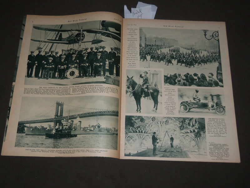 1934 APRIL 28 NY TIMES MID-WEEK PICTORIAL MAGAZINE - BASEBALL PHOTOS - NP 2934