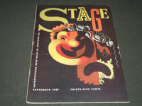 1937 SEPTEMBER THE STAGE MAGAZINE - NICE COVER - GREAT PHOTOS & ADS - ST 91