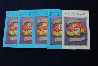 1987-1990 CIRKUS OLYMPIA CIRCUS PROGRAMS - SWEDISH - LOT OF 5 - O 3524