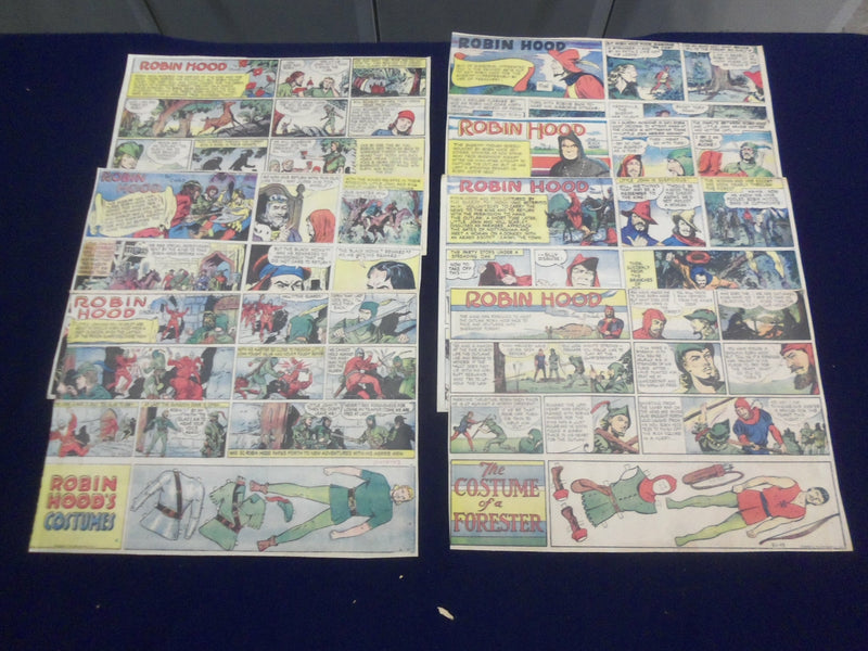 1943 ROBIN HOOD COLOR COMIC STRIP - LOT OF 7 - NP 5216