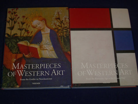 1996 MASTERPIECES OF WESTERN ART LOT OF 2 VOLUMES - GREAT PHOTOS - KD 2460