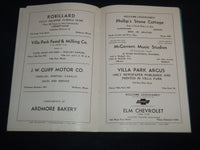 1934 VILLA PARK FALL FESTIVAL SOUVENIR PROGRAM - CHICAGO ILLINOIS - J 8622
