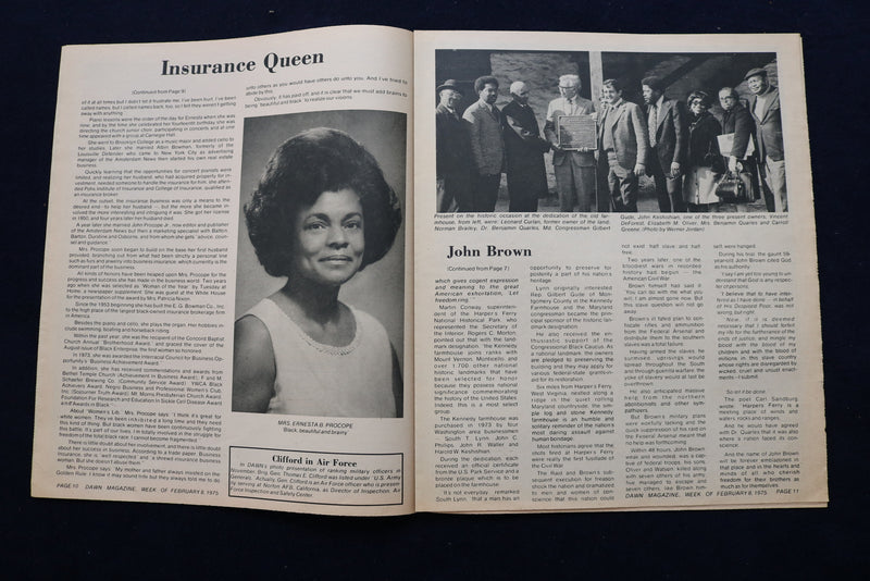 1975 JANUARY-FEBRUARY DAWN MAGAZINE - ERNESTA PROCOPE COVER - NP 8845