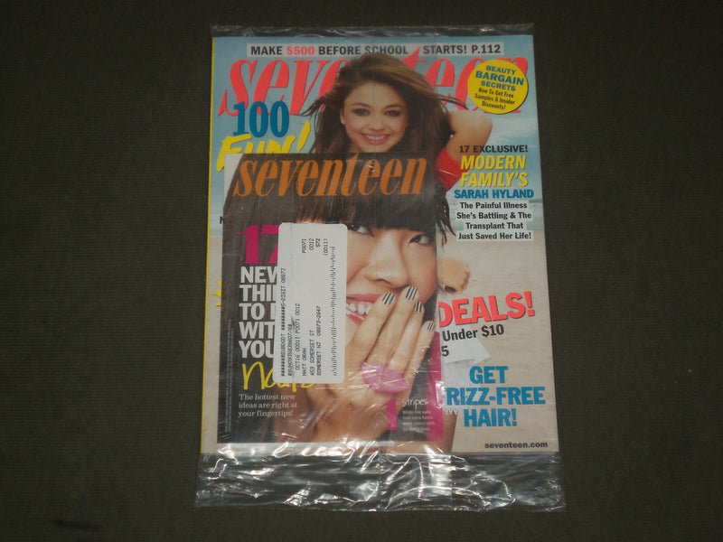 2012 JUNE/JULY SEVENTEEN MAGAZINE - SARAH HYLAND COVER - B 1739