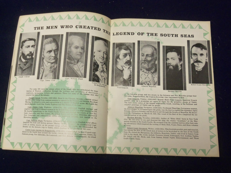 1950'S SOUTH SEAS ADVENTURE SOUVENIR SHOW PROGRAM - J 5017