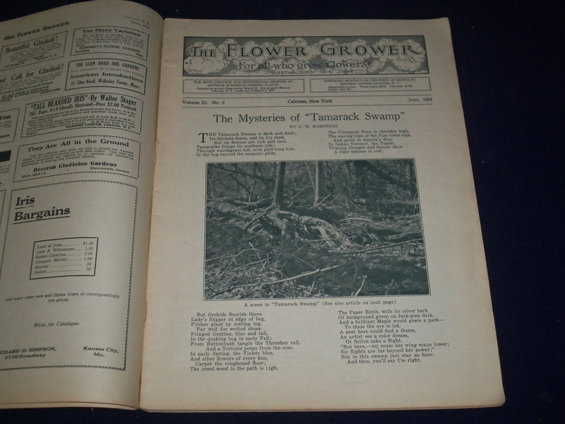 1924 JUNE THE FLOWER GROWER MAGAZINE - MISS ISABEL GARDERN - ADS - J 1205