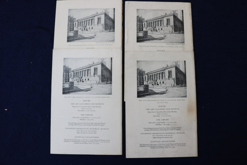 1941-1944 N.Y. HISTORICAL SOCIETY QUARTLY BULLETIN-SOFTCOVER - LOT OF 4 - K 1366