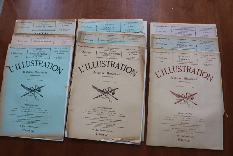 1927-1931 L'ILUSTRATION FRENCH MAGAZINE LOT OF 35 ISSUES - O 3508