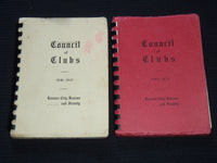 1946-1950 COUNCIL OF CLUBS YEAR BOOK LOT OF 2 - KANSAS CITY, KANSAS - J 7426