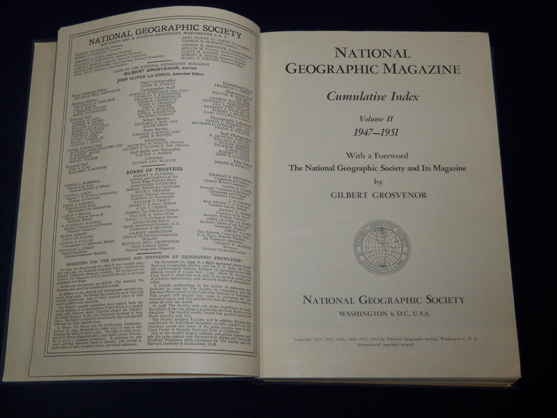 1888-1988 NATIONAL GEOGRAPHIC MAGAZINE INDEXES BOOK LOT OF 7 - PHOTOS - KD 1112