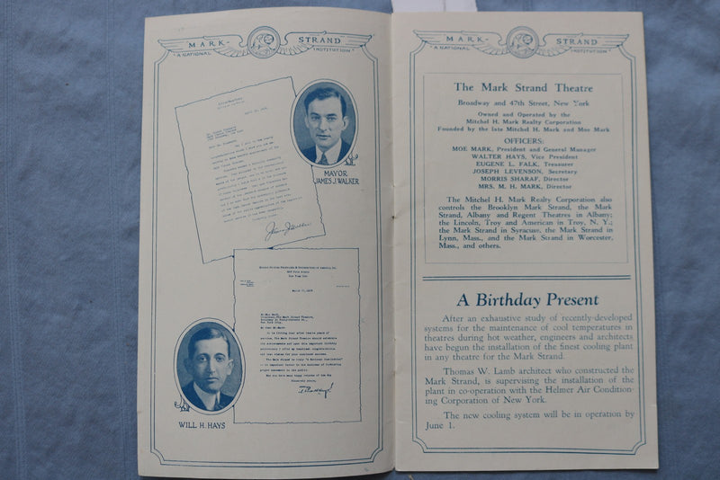 1926 APRIL 18 OLD LOVES AND NEW - LEWIS STONE- STRAND THEATRE PROGRAM - K 2738