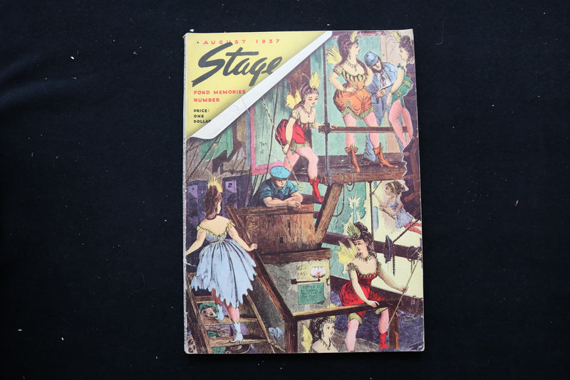 1937 AUGUST STAGE MAGAZINE - GARY COOPER BACK COVER AD - E 10837