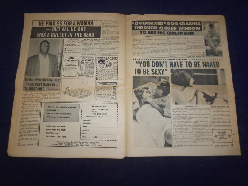 1965 JUNE 28 NATIONAL STAR CHRONICLE NEWSPAPER - CLAMS CURE CANCER - NP 6895