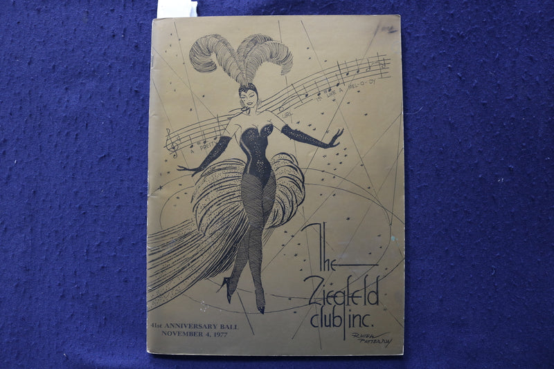 1977 NOVEMBER 4 THE ZIEGFELD CLUB 41ST ANNIVERSARY BALL PROGRAM - K 1736