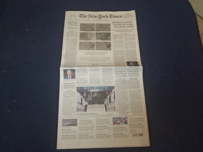 2021 MAY 29 NEW YORK TIMES - REPUBLICANS STOP INQUIRY CAUSES OF CAPITOL ATTACK