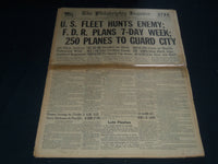 1941 DEC 10 PHILADELPHIA INQUIRER NEWSPAPER - U. S. FLEET HUNTS ENEMY - NT 7505