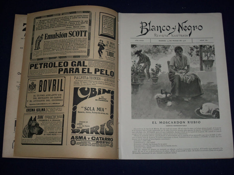 1908 MARCH 14 BLANCO Y NEGRO SPANISH MAGAZINE - NICE ILLUSTRATIONS - J 290