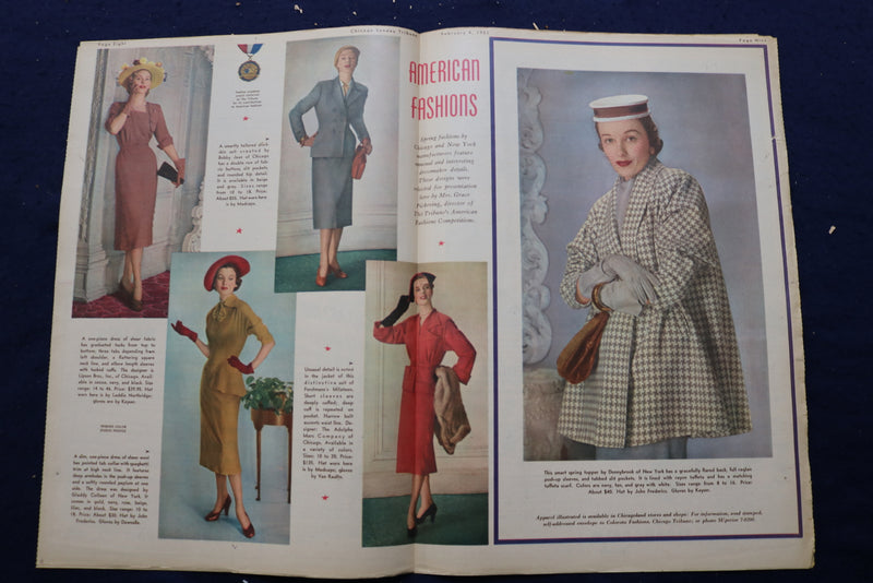 1951 FEBRUARY 4 CHICAGO TRIBUNE MAGAZINE - JOAN FONTAINE COVER - E 22865
