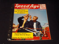 1955 NOVEMBER SPEED AGE MAGAZINE - NICE RACING FRONT COVER - E 1971