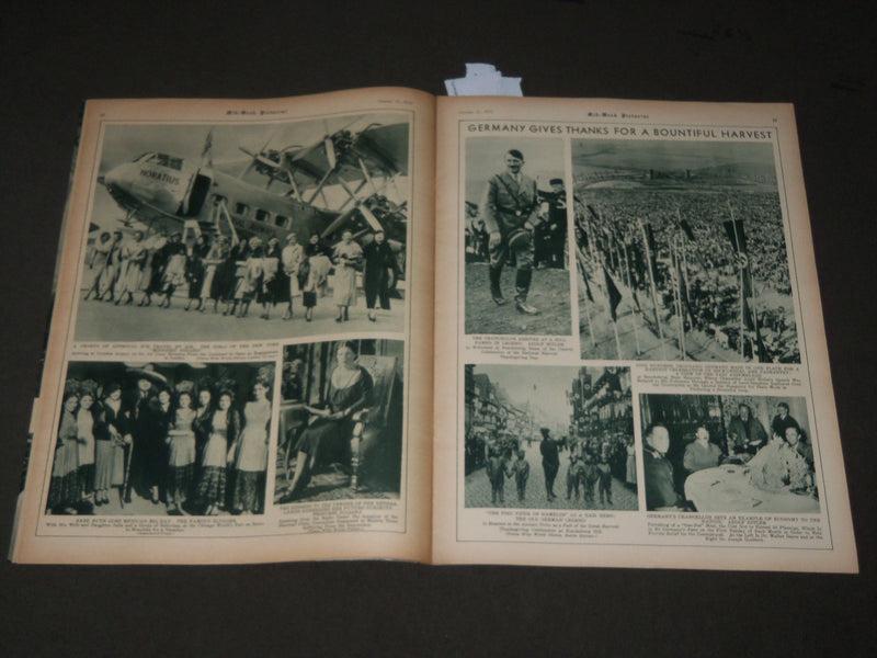 1933 OCTOBER 21 MID-WEEK PICTORIAL MAGAZINE SECTION - GRIDIRON SUPREMECY- J 3225
