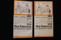 1956 FOOTBALL SCHEDULE - EARLY TIMES BOURBON - LOT OF 2 - K 2842