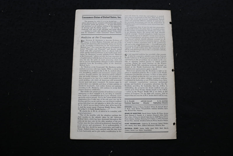 1939 JULY CONSUMERS UNION REPORTS MAGAZINE - SP 4179X