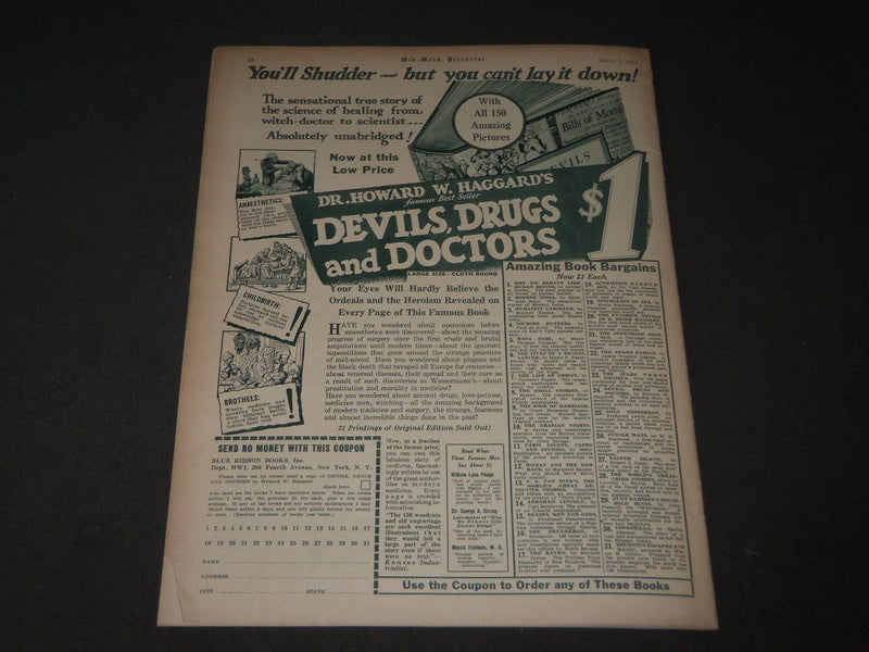 1934 MARCH 3 MID-WEEK PICTORIAL MAGAZINE SECTION - HEATHER ANGEL - J 3221