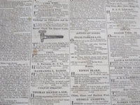 1819 & 1824 BOSTON PATRIOT NEWSPAPER LOT OF 2 - BALLARD & WRIGHT - NP 2740