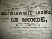 1837 JANUARY-JUNE LA PRESSE FRENCH NEWSPAPER BOUND VOLUME - SCIENCE - KD 1279I