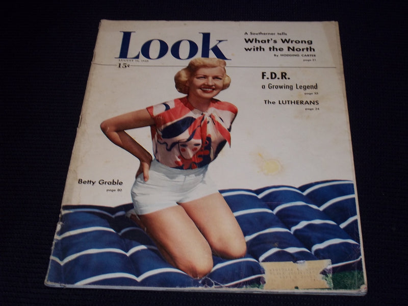 1949 AUGUST 16 LOOK MAGAZINE - BETTY GRABLE FRONT COVER - E 20313