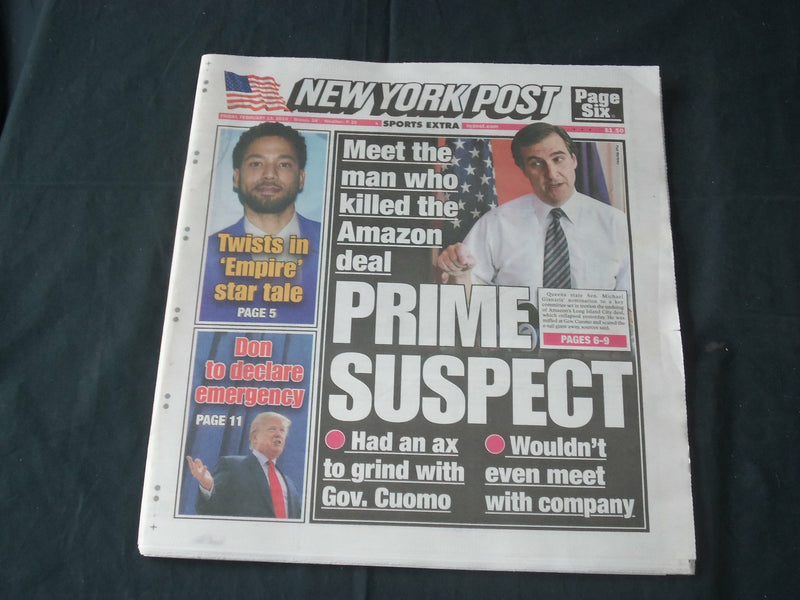 2019 FEBRUARY 15 NEW YORK POST NEWSPAPER - KNICKS END RECORD SKID AT 18