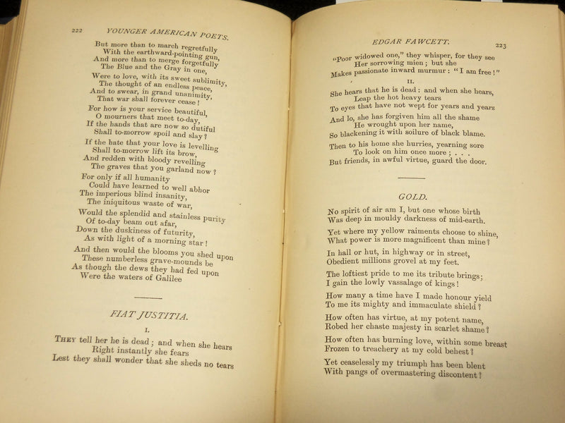 1891 YOUNGER AMERICAN POETS 1830-1890 HARDCOVER BOOK BY SLADEN - KD 7485