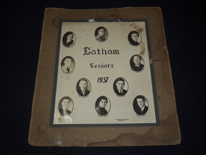 1937 LATHAM SENIORS MOUNTED PHOTO - OKLAHOMA - 10 1/2