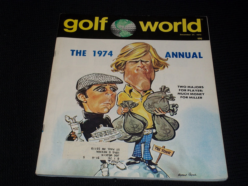 1974 DECEMBER 27 GOLF WORLD MAGAZINE - MILLER & PLAYER FRONT COVER - E 6203