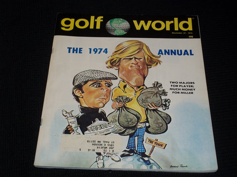 1974 DECEMBER 27 GOLF WORLD MAGAZINE - MILLER & PLAYER FRONT COVER - E 6203