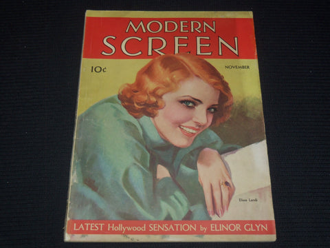 1931 NOVEMBER MODERN SCREEN MAGAZINE - ELISSA LANDI COVER - E 14322