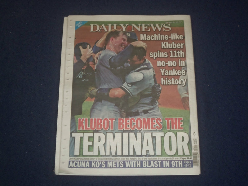 2021 MAY 20 NEW YORK DAILY NEWS NEWSPAPER -MCCONNELL AND GOP TO STOP JAN 6 PROBE