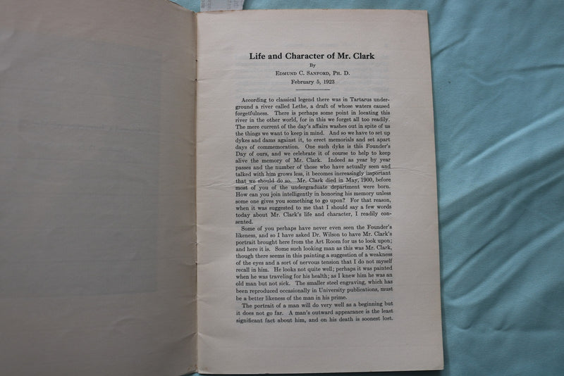 1924 FEBRUARY CLARK UNIVERITY LIBRARY PUBLICATIONS - SOFTCOVER BOOK - K 3257