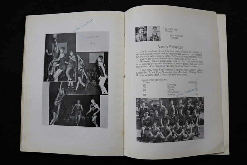 1940 EL CHASQUI CHINO HIGH SCHOOL YEARBOOK - CHINO, CALIFORNIA - YB 3512