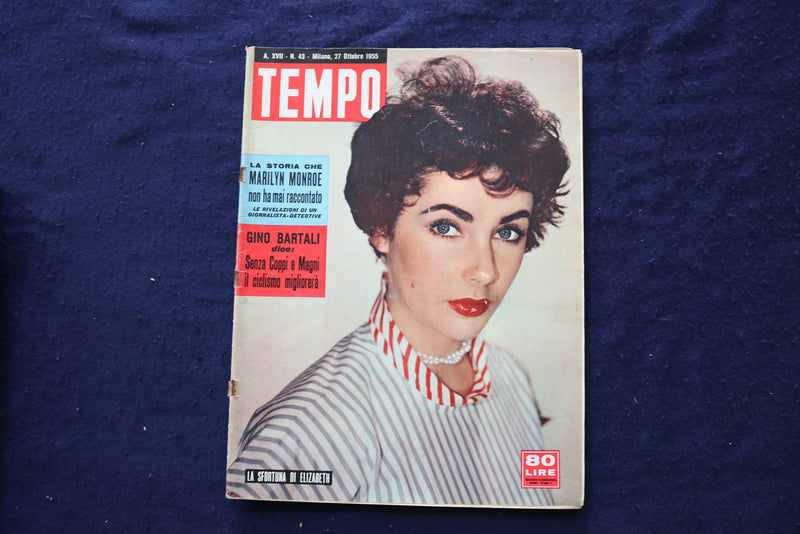 1955 OCTOBER TEMPO MAGAZINE - ELIZABETH TAYLOR COVER - E 23453